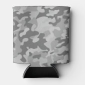 軍隊迷彩柄石板灰色コースタルグレー銀スチリ 缶クーラー (正面)