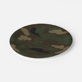 軍隊迷彩模様アーミーソルジャーユニフォームk ペーパープレート (アングル)