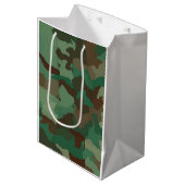 軍隊迷彩模様（軍隊） ミディアムペーパーバッグ (正面アングル)