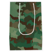 軍隊迷彩模様（軍隊） ミディアムペーパーバッグ (裏面)