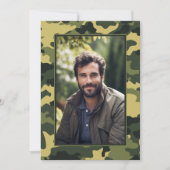 軍隊迷彩誕生日と写真 招待状 (正面)