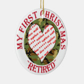 軍隊迷彩退職したクリスマスフォトフレーム セラミックオーナメント (右)