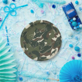 軍隊迷路軍タンクジェットパーティープレート ペーパープレート (パーティー)