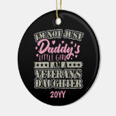 軍隊退役軍人ドーターダディの小さな女の子 セラミックオーナメント (左)