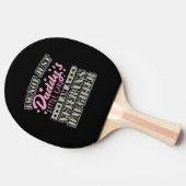 軍隊退役軍人ドーターダディの小さな女の子 卓球ラケット (横)
