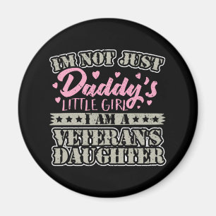 軍隊退役軍人ドーターダディ小さな女の子 マグネット
