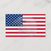 軍隊退役軍人ハングルイーグル&アメリカ国旗 名刺 (正面)