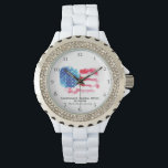 *~*軍隊退役軍人ママ赤白青米国国旗 腕時計<br><div class="desc">*ホワイトエナメルバンド愛国クラシック的なモダンきらきら光るダイヤモンドのようなラインストーンの水色デザイン女性のアメリカ国旗の腕時計。*このデザインは、旧栄光と星とストライプとも呼ばれる米国国旗を特集している。この水色アメリカ国旗のデザインは、星とストライプの型枠に赤と青の色を含む。*ストラップは白エナメルで、顔はラインきらめく石に囲まれる。7月素晴らしの4日のお祝いとアメリカの軍隊と勇敢なアメリカの退役軍人を称える贈り物を見る。この愛国的な時計は素晴らし、母親のための贈り物であるか、あなたの女の子の友人のための贈り物であるか、またはあなたの娘や勇気ある若い女性のための贈り物であるサービスを持っている、または提供している。==変更または削除する文字の保行は3行。カスタマイズ望み通りにこのデザインを別のスタイルウォッチに転送することもできます。=====自分の贈り物や大切その色や振動に基づいて他の誰かのために何かを選ぶことは脳の問題ではなく、より高い自己との会話の多い。あなたの直感があなたのためにショッピングを行う必要がある振動する必要があるものを正確に知っているので。=============================================================================私の名前はアンナ・ローザで、私は2001年以来、霊気ヒーリングエネルギーと私のエネルギーヒーリングモダリティAurora Mistica (R)の両方をチャネリングする国際的に知られている距離リモートエネルギーヒーラーである。私のすべてのデザインと製品は、甘い穏やかなヒーリングエネルギーでリモートで精力的に強化されている。良いバイブ楽しむス：)より多くの癒しのエネルギーのバイブが私のリモートの距離の癒しのサイトを訪問する素晴らし: http://www.reikiwithtrust.com http://auroramisticadistancehealing.com. http://facebook.com/annarosaeverythingenergy免責条項：私が距離のヒーラーとして行うことは、医療や心理的なサービスの代替ではなく、賛辞であると意図されている。あなたの不均衡と苦情のための健康または心理的なプロフェッショナルを参照しなさい。</div>