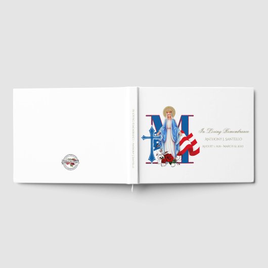 軍隊退役軍人メモリアルアメリカ国旗の葬儀 ゲストブック (全面)