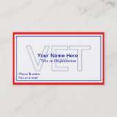 軍隊退役軍人名刺 名刺 (正面)