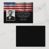 軍隊退役軍人後のサンキューカード ノートカード (正面/裏面)