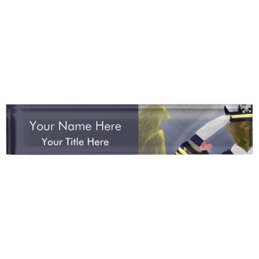 軍隊退役軍人机用ネームプレート デスクネームプレート (正面)