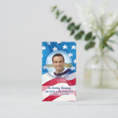 軍隊退役軍人葬儀祈りの言葉カードアメリカ国旗 コーリングカード (スタンド正面)