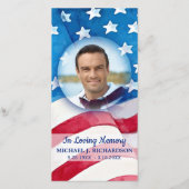 軍隊退役軍人葬儀祈りの言葉ブックマークUSAフラグ (正面)