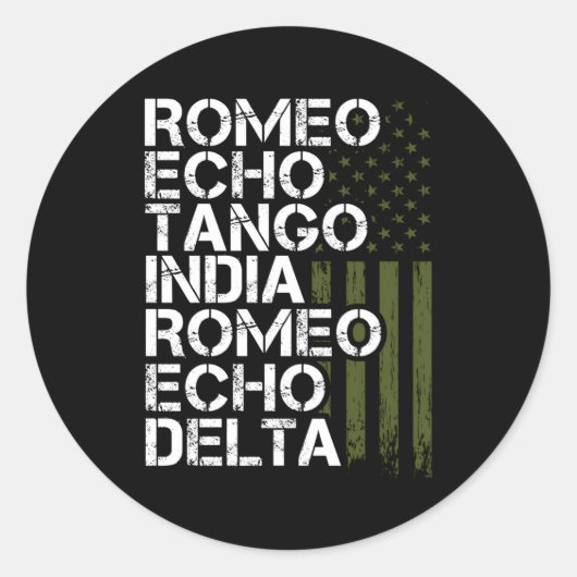 軍隊退職した音記号リタイレ ラウンドシール (正面)