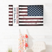 軍隊退職アメリカ国旗パーティー 横断幕 (インサイチュ)