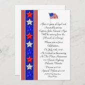 軍隊退職パーティの招待状 招待状 (正面/裏面)