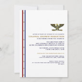 軍隊退職パーティの招待状 招待状 (正面)