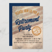 軍隊退職パーティの招待状 招待状 (正面/裏面)