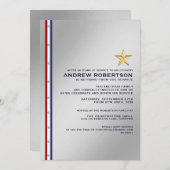 軍隊退職パーティの招待状 招待状 (正面/裏面)