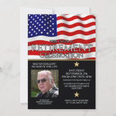 軍隊退職パーティの招待状 招待状 (正面)