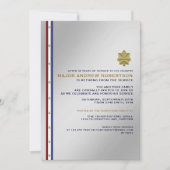 軍隊退職パーティの招待状 招待状 (正面)