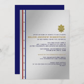 軍隊退職パーティの招待状 招待状 (正面/裏面)