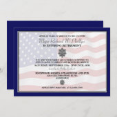 軍隊退職パーティの招待状 招待状 (正面/裏面)