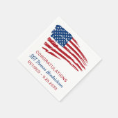 軍隊退職パーティーアメリカ国旗の愛国心 スタンダードカクテルナプキン (角)