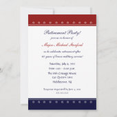 軍隊退職パーティーパーソナライズされた招待状 招待状 (裏面)