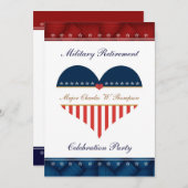 軍隊退職パーティーパーソナライズされた招待状 招待状 (正面/裏面)