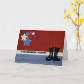 軍隊退職パーティーパーソナライズされた カード (黄色い花)