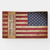 軍隊退職パーティー米国国旗 横断幕 (横)