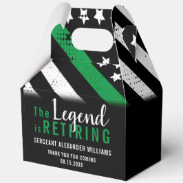 軍隊退職パーティー陸軍薄いグリーンライン フェイバーボックス