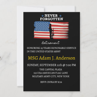 軍隊退職発表 招待状