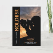 軍隊退職祝い軍人 カード (正面)