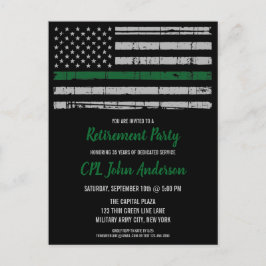 軍隊退職軍の薄いグリーンライン 案内ポストカード