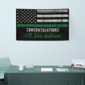 軍隊退職軍の薄いグリーンライン 横断幕 (トレードショー)