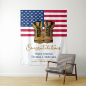 軍隊退職軍ブーツUSAアメリカ国旗 タペストリー (インサイチュ)