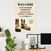 軍隊退職送別歓迎サイン ポスター (ホームオフィス)