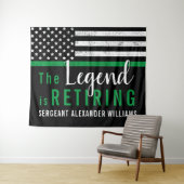 軍隊退職金の薄い緑のライン旗軍 タペストリー (インサイチュ(横))