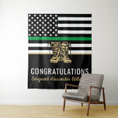 軍隊退職金の薄い緑のライン旗軍 タペストリー (インサイチュ)