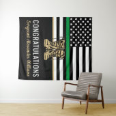 軍隊退職金の薄い緑のライン旗軍 タペストリー (インサイチュ(横))