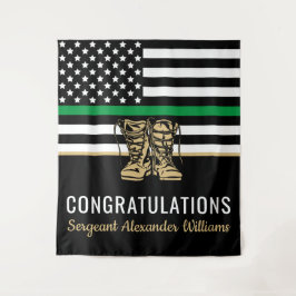 軍隊退職金の薄い緑のライン旗軍 タペストリー