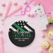 軍隊退職金の薄い緑のライン旗軍 ペーパープレート (パーティー)