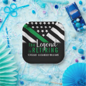 軍隊退職金の薄い緑のライン旗軍 ペーパープレート (パーティー)