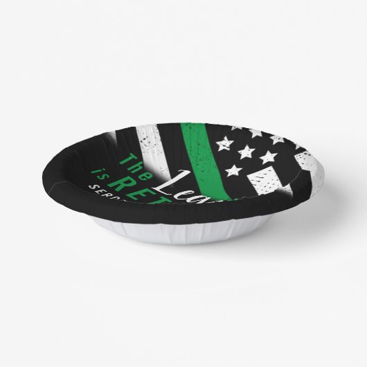 軍隊退職金の薄い緑のライン旗軍 ペーパーボウル (傾斜あり)