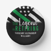 軍隊退職金の薄い緑のライン旗軍 ペーパーボウル (正面)