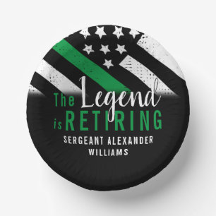 軍隊退職金の薄い緑のライン旗軍 ペーパーボウル