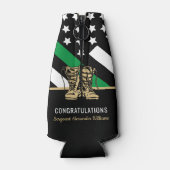 軍隊退職金の薄い緑のライン旗軍 ボトルクーラー (裏面)